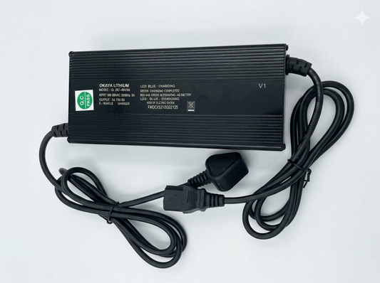 54.75V 8A Smart Battery Charger for Electric Scooter | IEC 3 Pin Female Connector
